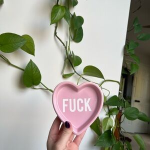 Spencer's Pink Heart-Shaped Dish/Tray